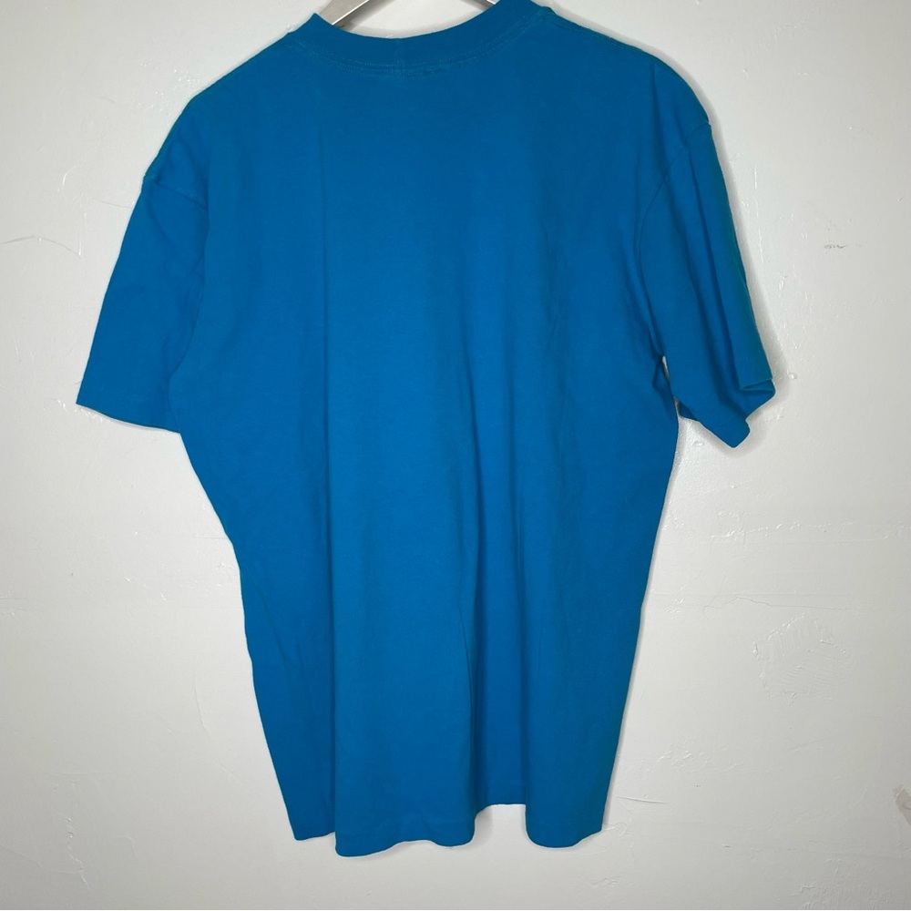 VINTAGE 90s RETRO CARNIVAL CRUISE BEACHY TURQUOISE BLUE T SHIRT SZ XXL - Picture 6 of 6